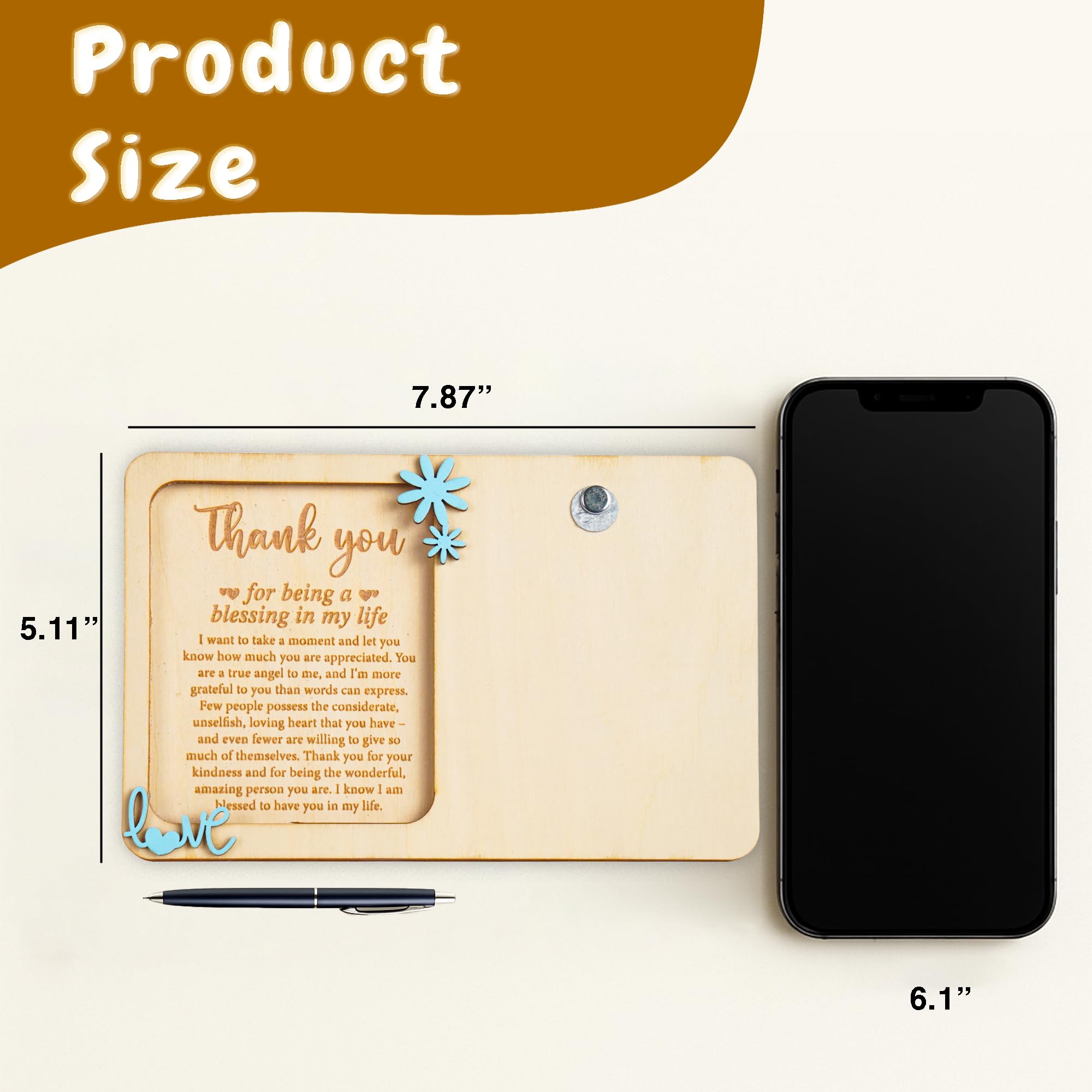 Eight photo slots frame in wooden Dad frame