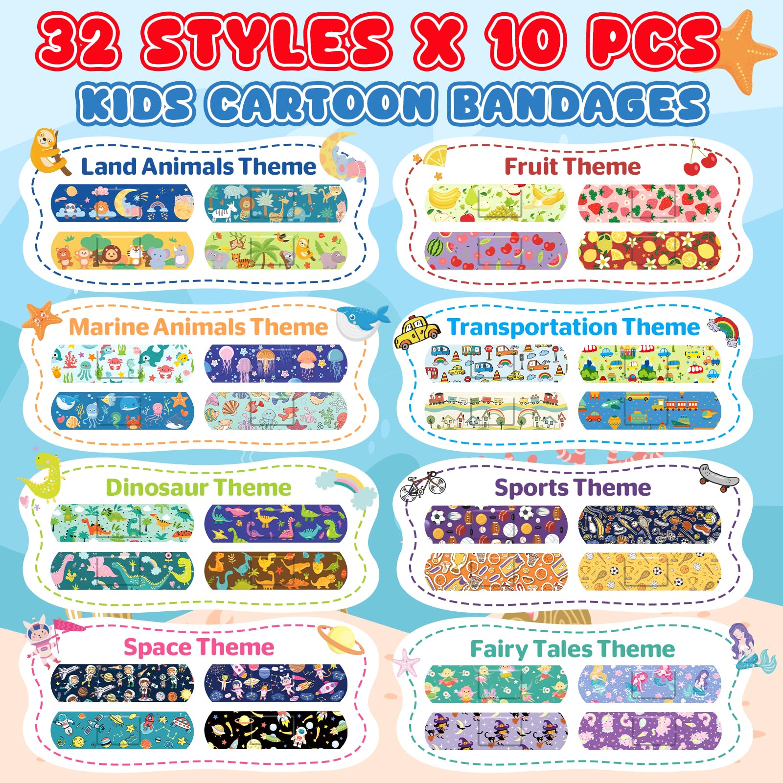 soft flexible PE material bandages for kids