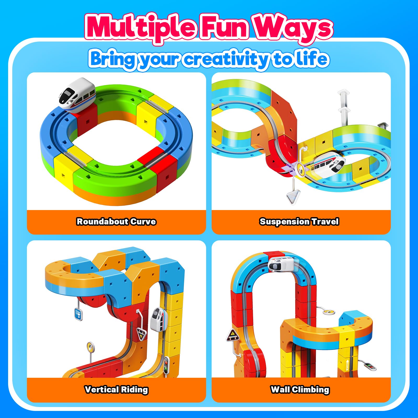 Eight traffic signs included with train set