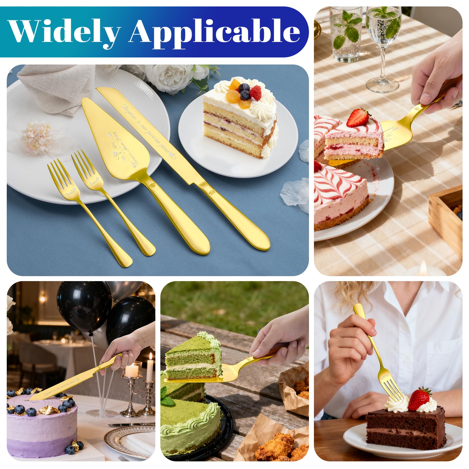 Rust resistant stainless steel wedding cake kit