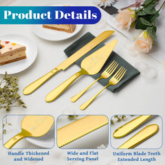 Eisinly wedding cake cutting set gold B forks