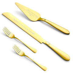 Eisinly wedding cake cutting set gold B knife