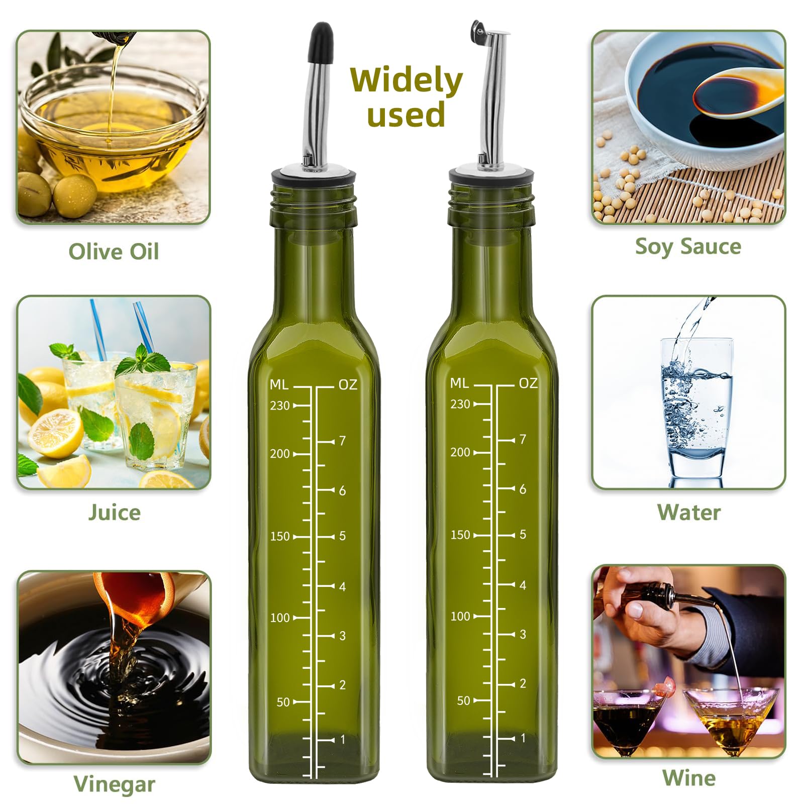 rectangular slim oil bottle 250 ml for oils dressings vinegars