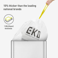 1 mil thick leak-resistant drawstring trash bags