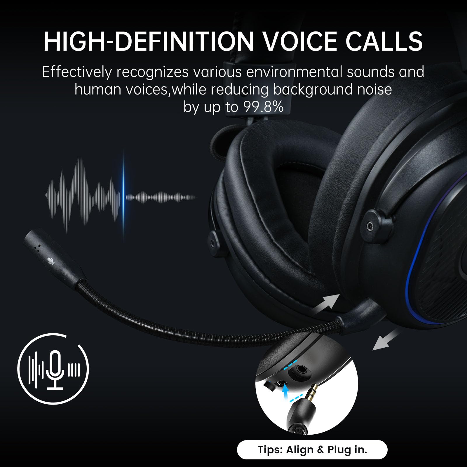 Mobile and Mac compatibility EKSA wireless headset