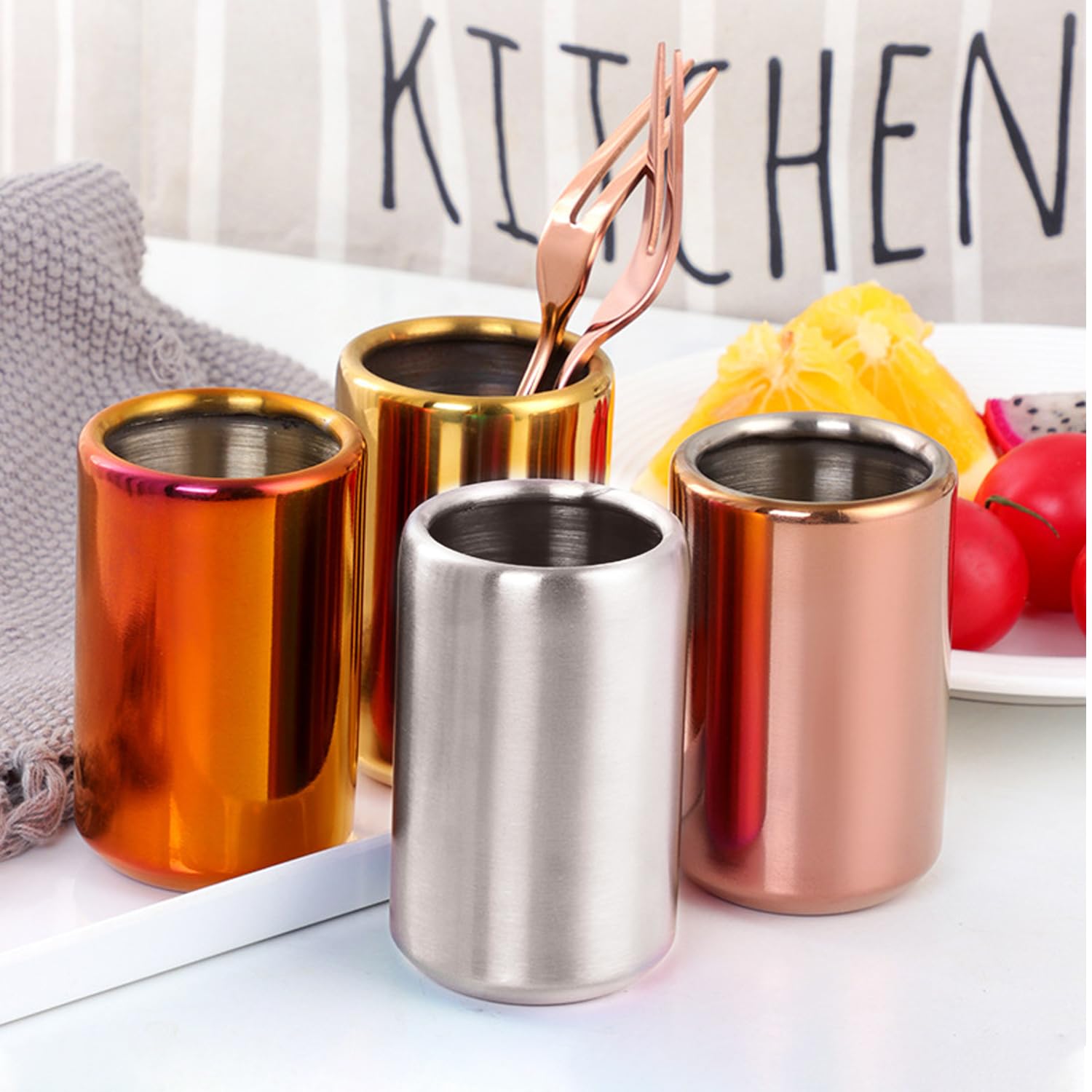 Durable rust resistant stainless steel utensil organizer