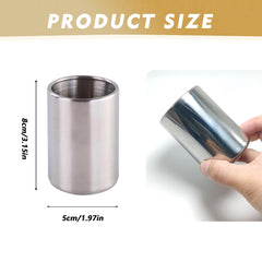 Elandy utensil organizer cup in silver finish