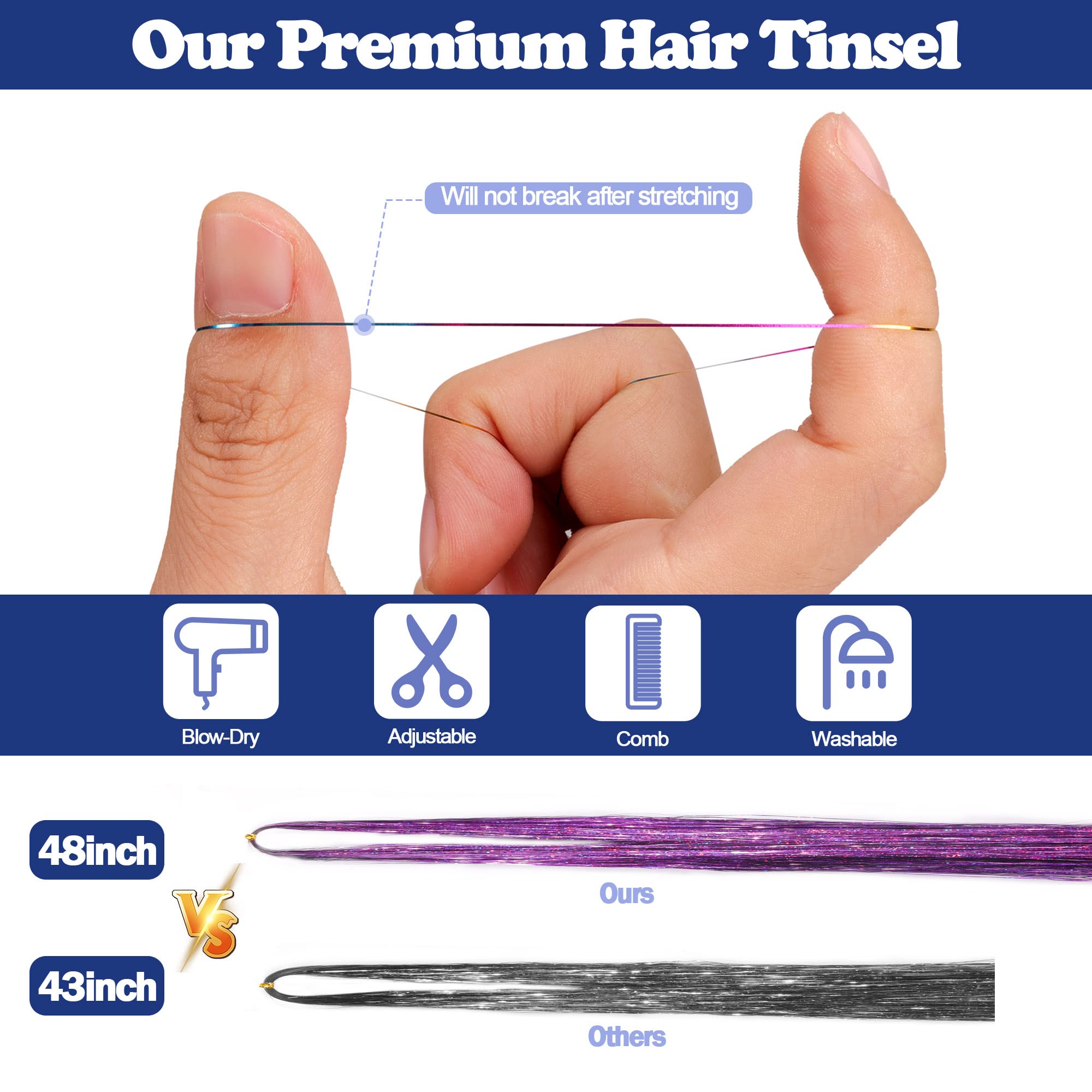 100 micro silicone beads for tinsel attachment