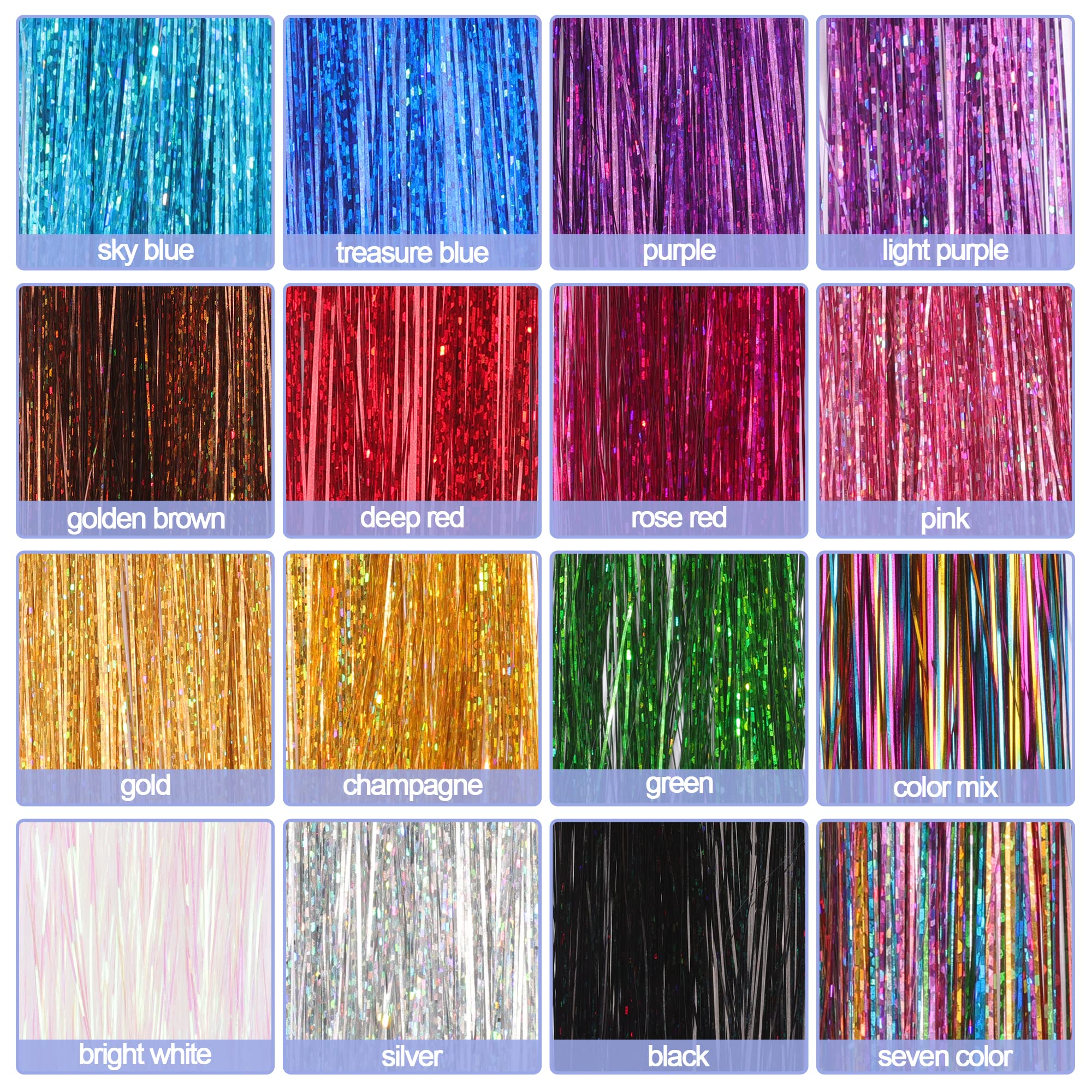 Heat resistant premium polyester hair tinsel material