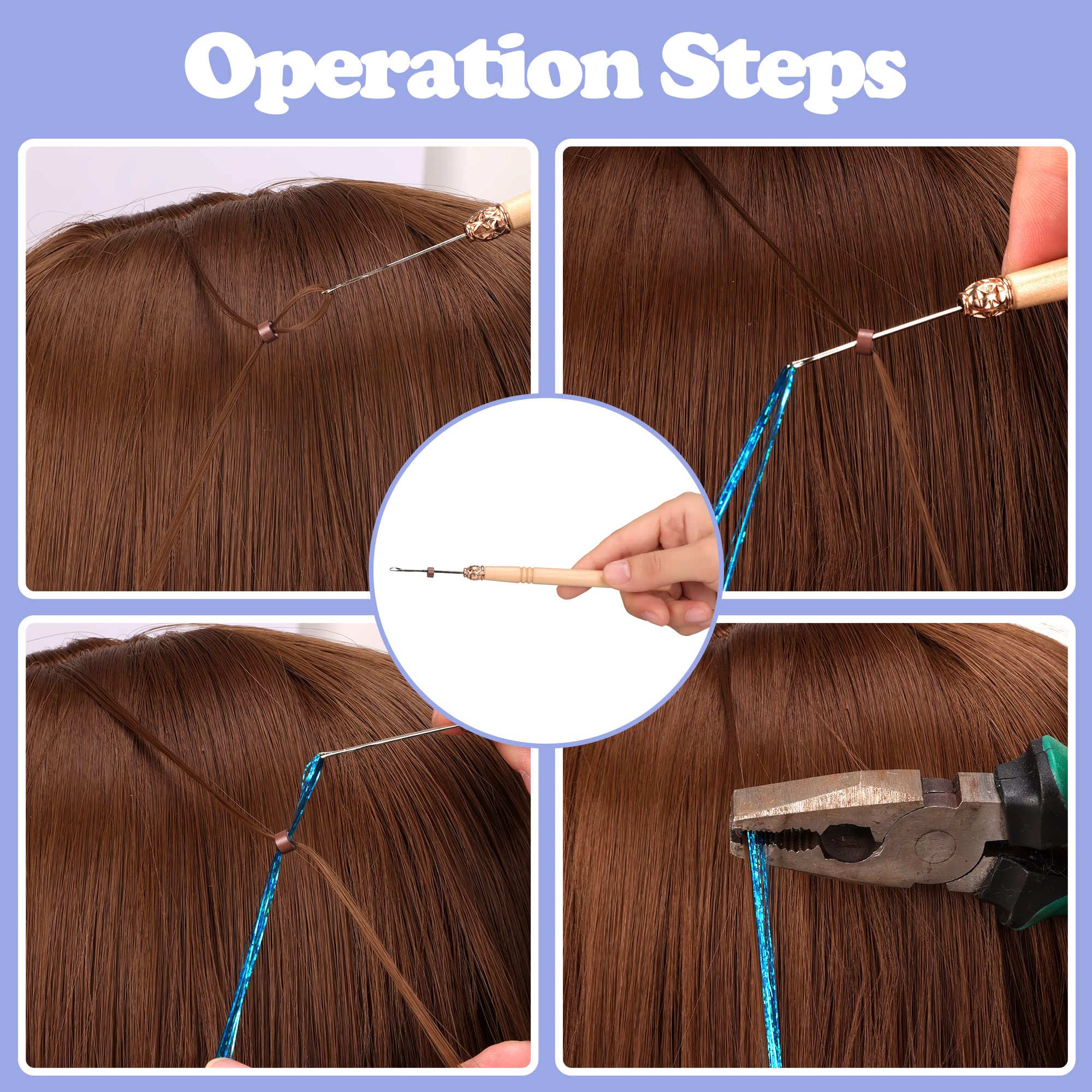 Premium glitter hair extensions tinsel from ELASO