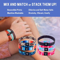 Elastic polyester bracelet lightweight durable material