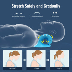 Blue Elastic Foam neck stretcher on surface