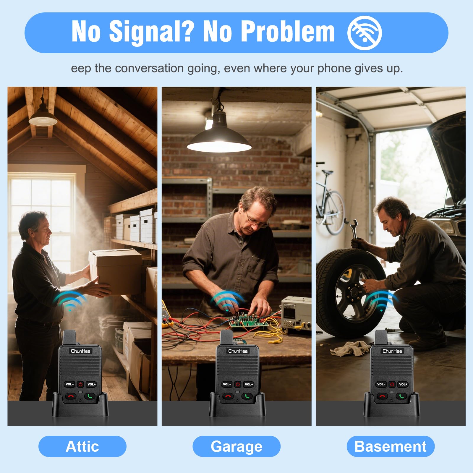 Ideal placement for yard garage or basement intercom setup