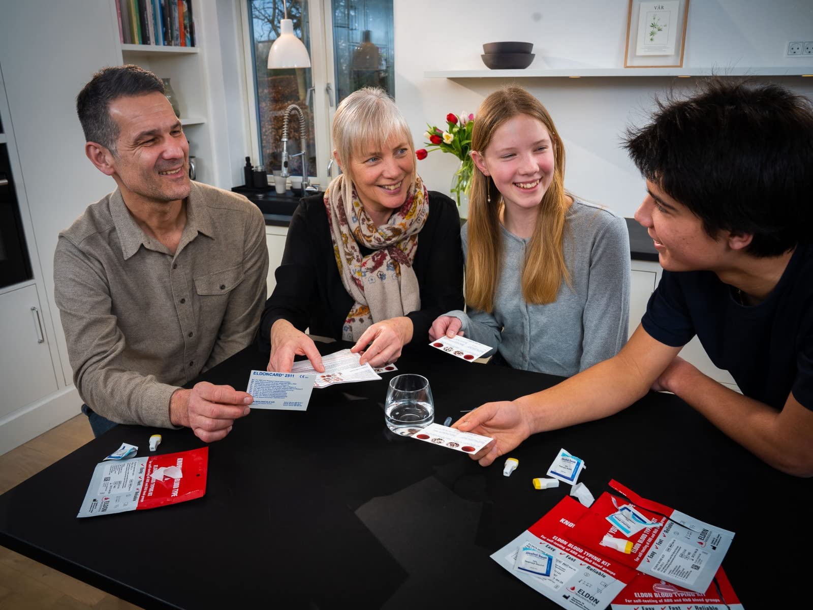 At home use Eldoncard Blood Type Test kit