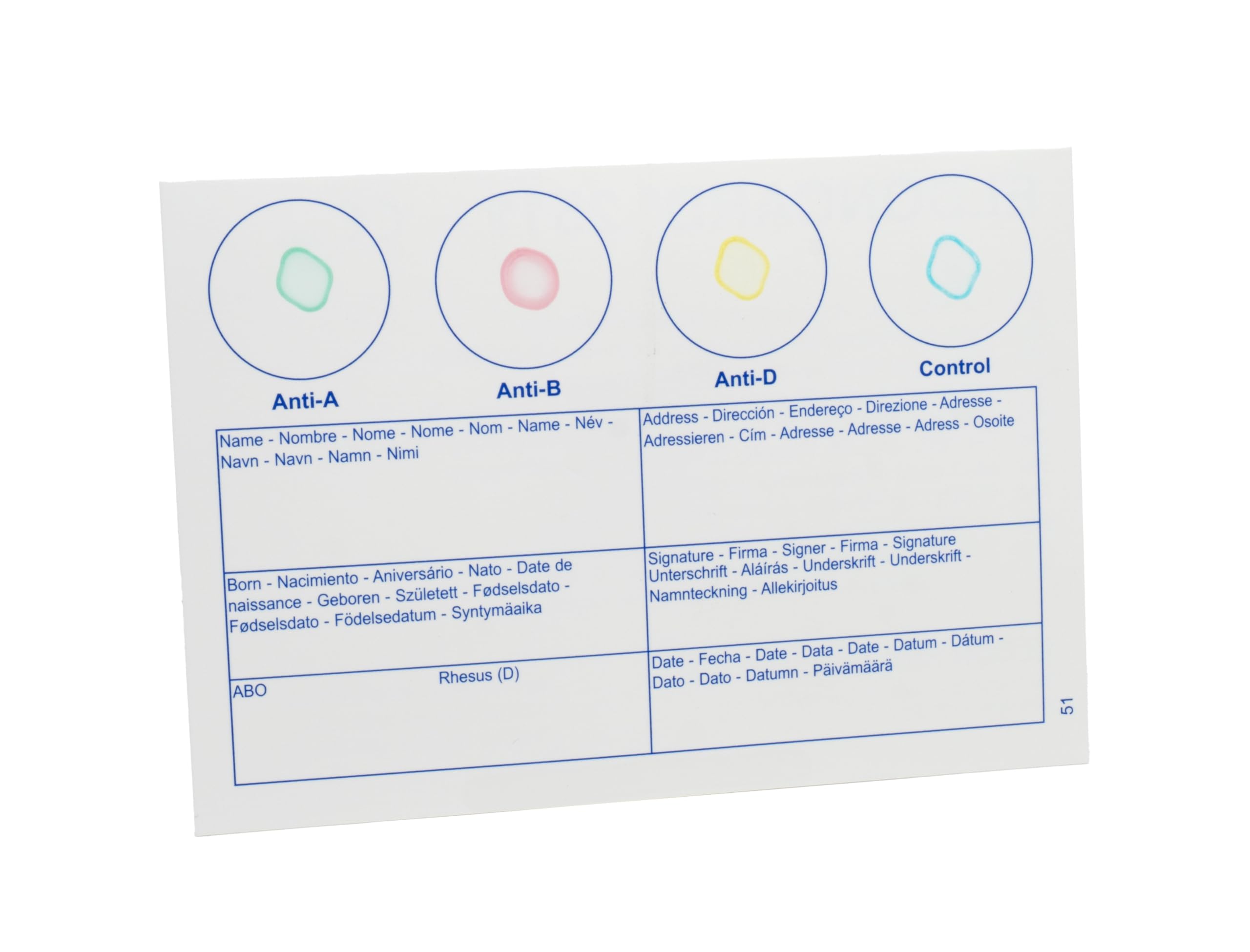 Safety lancet micropipette included in Eldoncard Blood Type Test kit