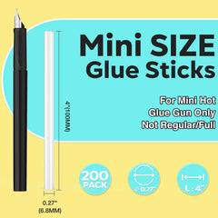 200 pack multipurpose hot glue sticks for kids and adults