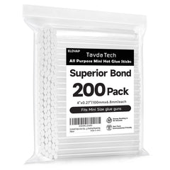 ELDVAP mini hot glue sticks 4in 0.27in diameter in package