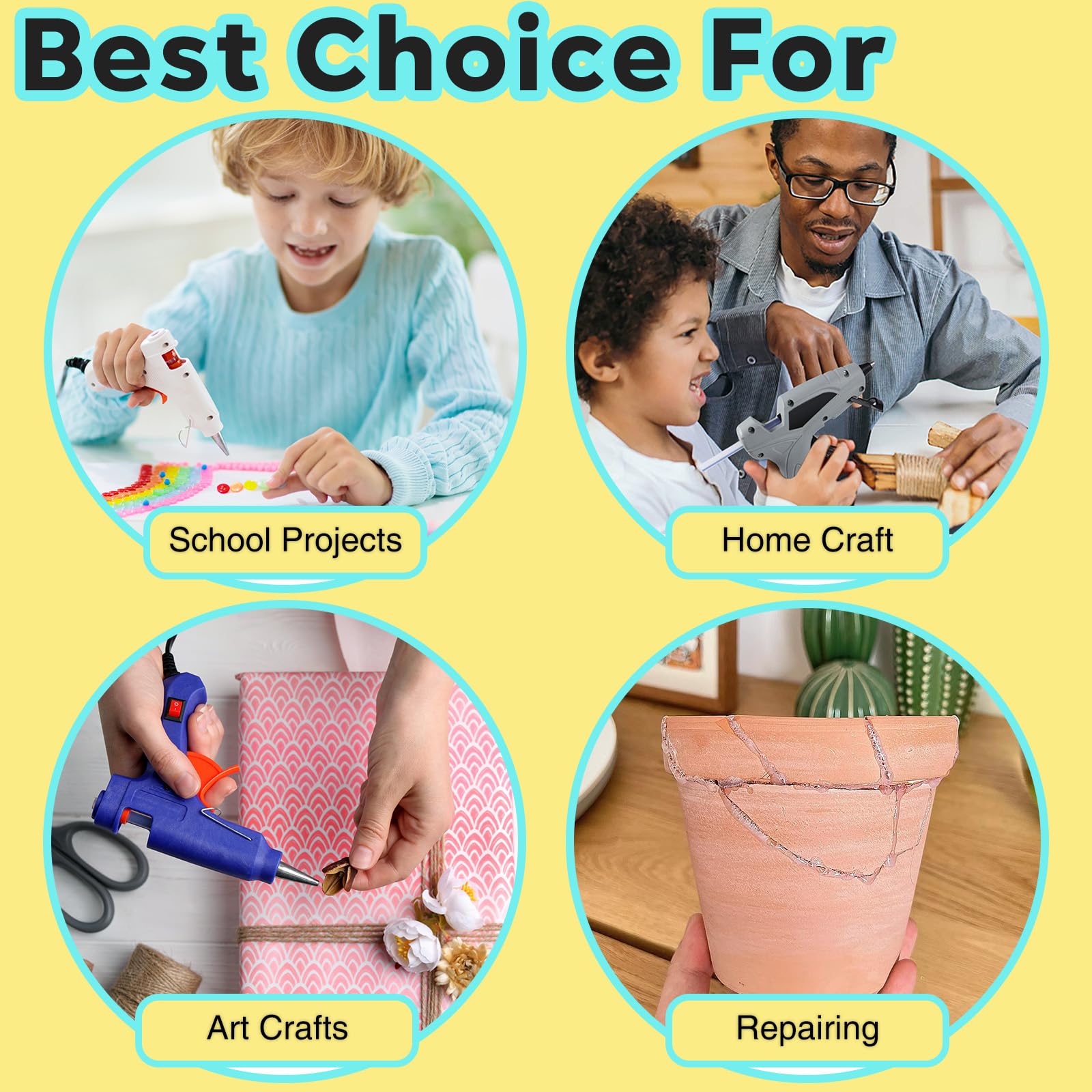 Bond wood plastic fabric and more with ELDVAP sticks