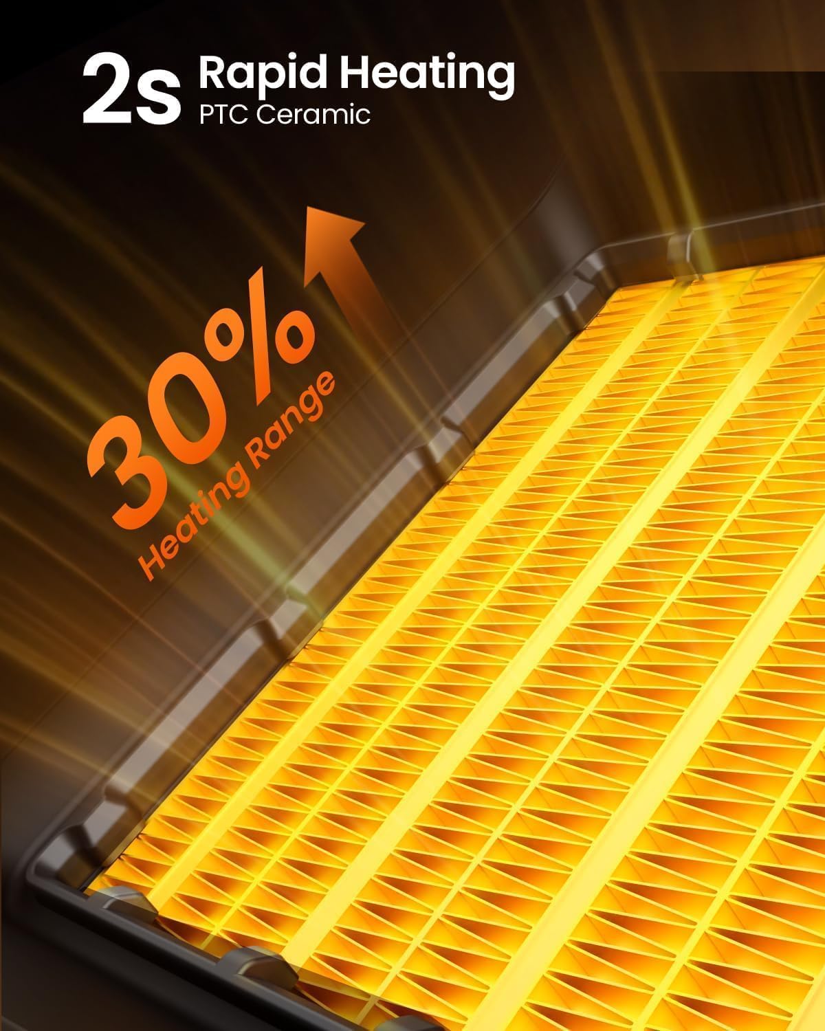 Electactic ceramic space heater 1200W heating mode