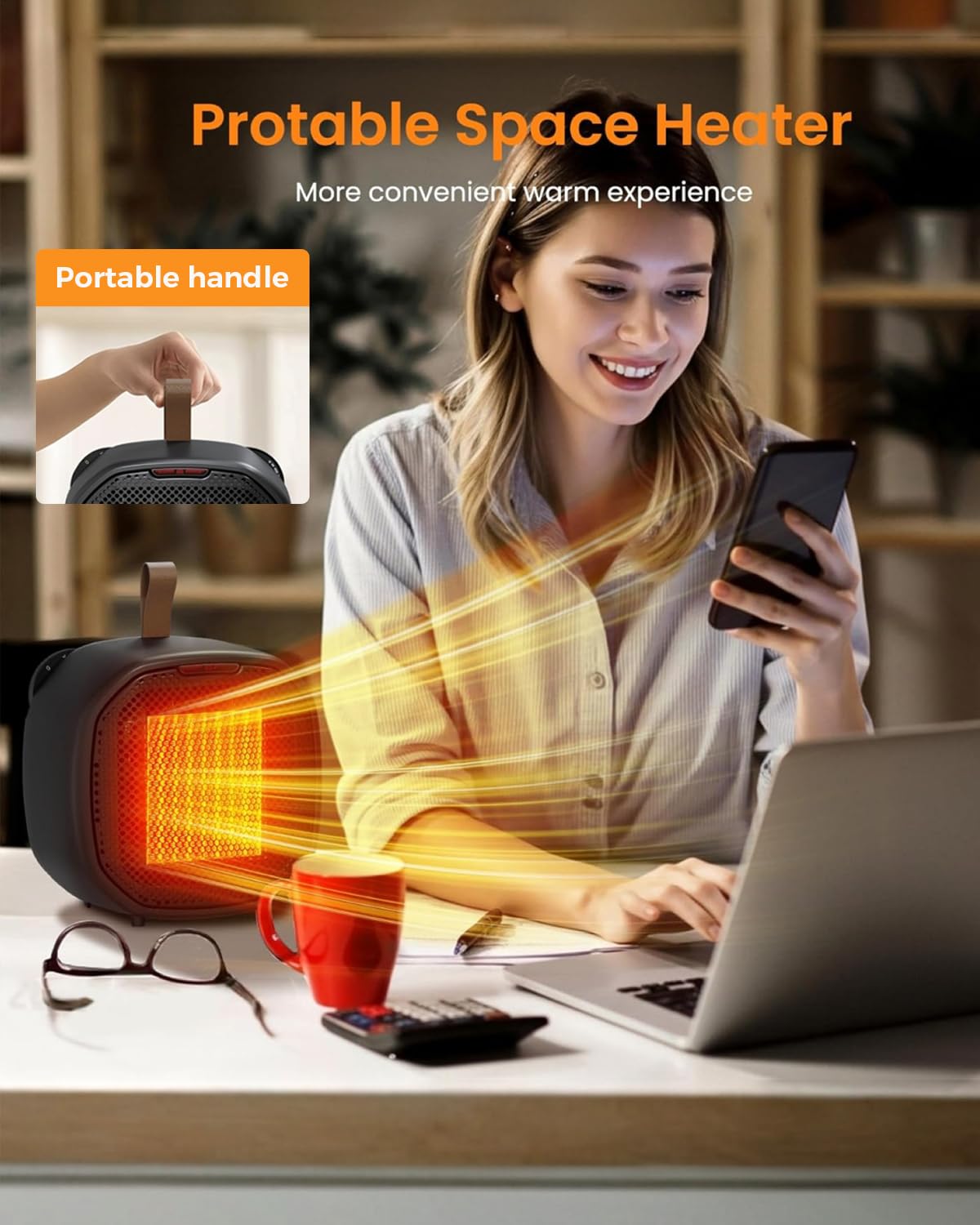 Heater dimensions 6.5 x 4.25 x 6.69 inches