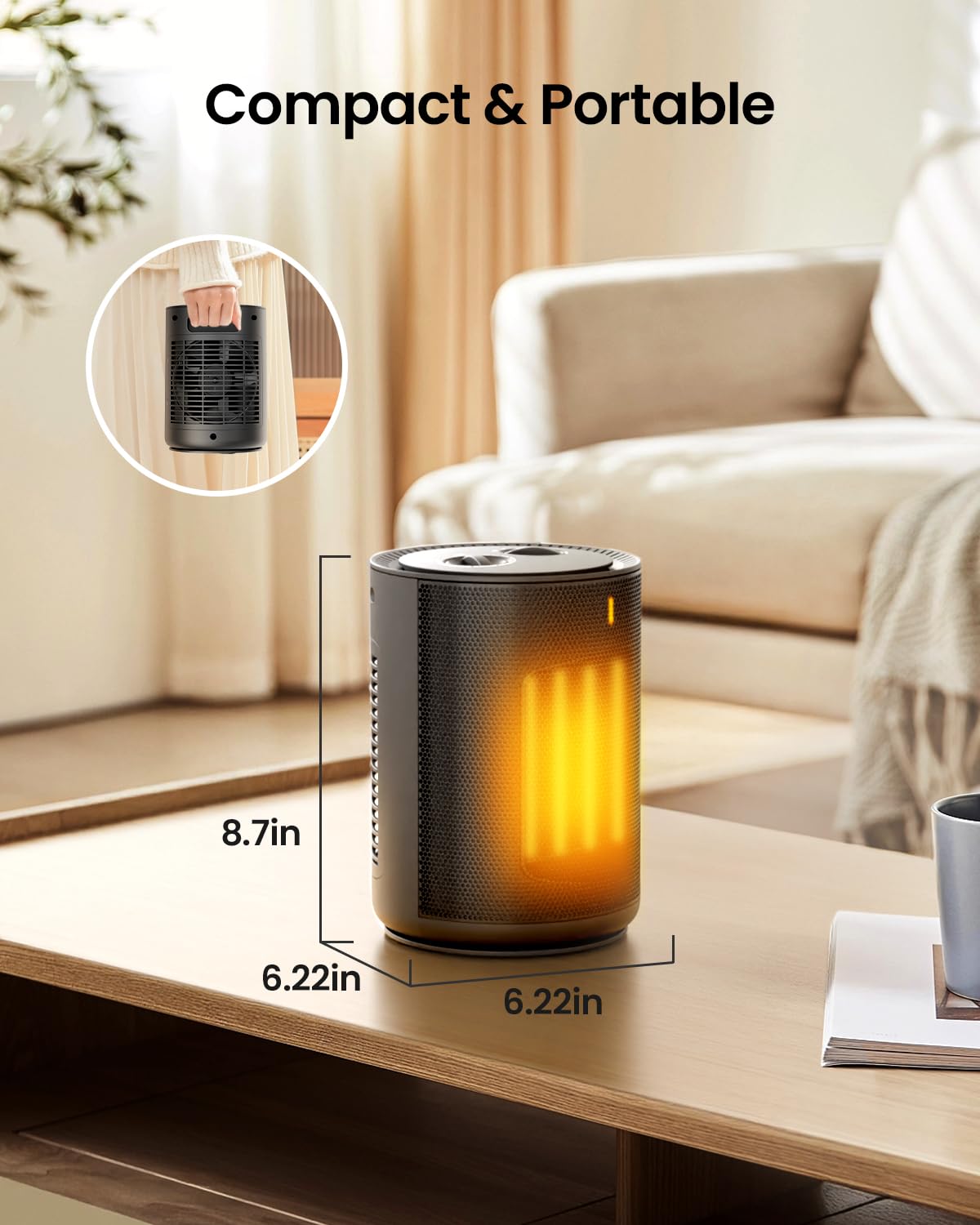 Office or bedroom use Electactic heater compact design