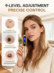 Dual-tip system for Skin Tag Remover Pen with fine and coarse tips