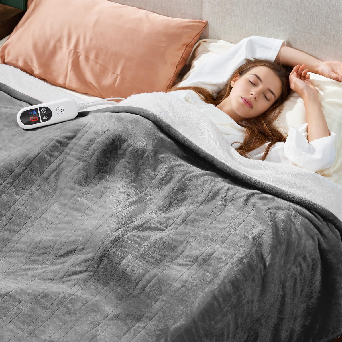 Electric Blanket Heated Throw 60x50 ultra soft fabric