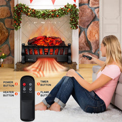 Electric Fireplace Logs Inserts Heater remote controller included