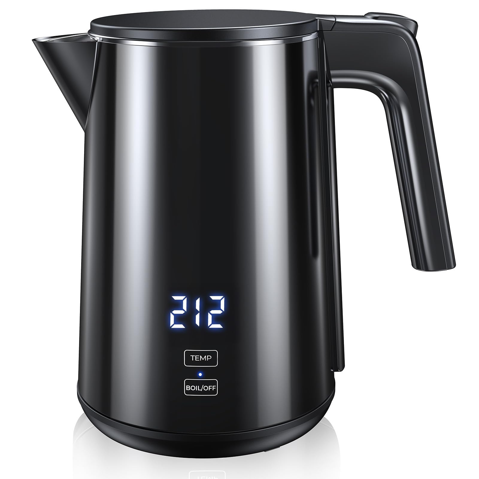 Electric kettle 1.0L on countertop showing compact design
