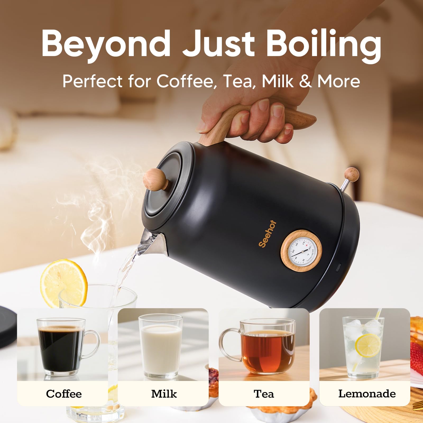Electric Kettle large capacity reservoir image
