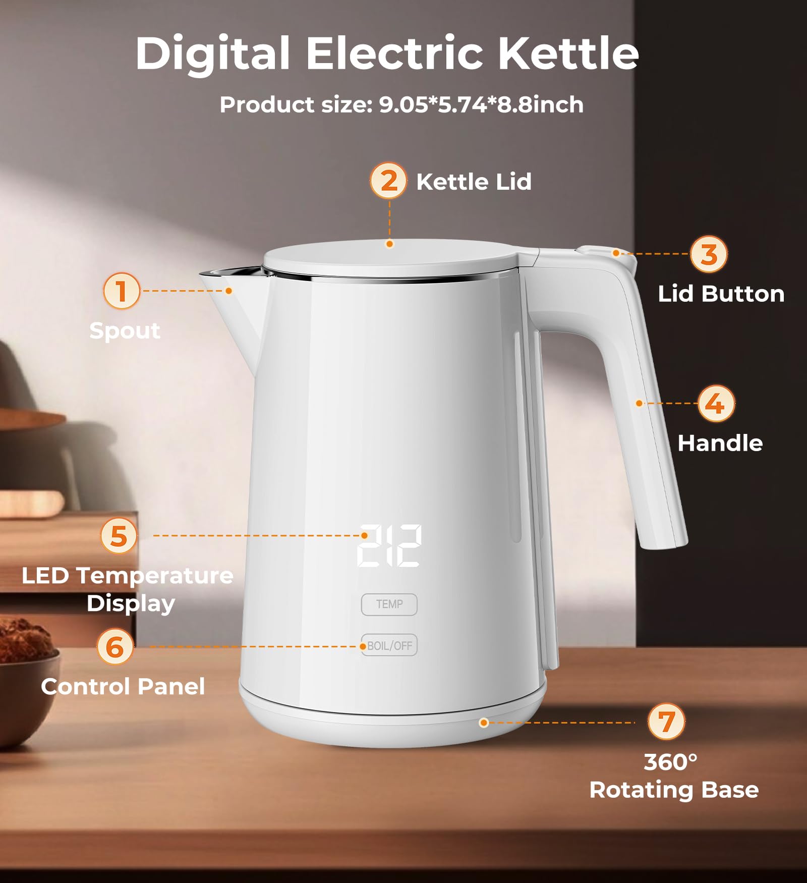 BPA-free materials electric kettle