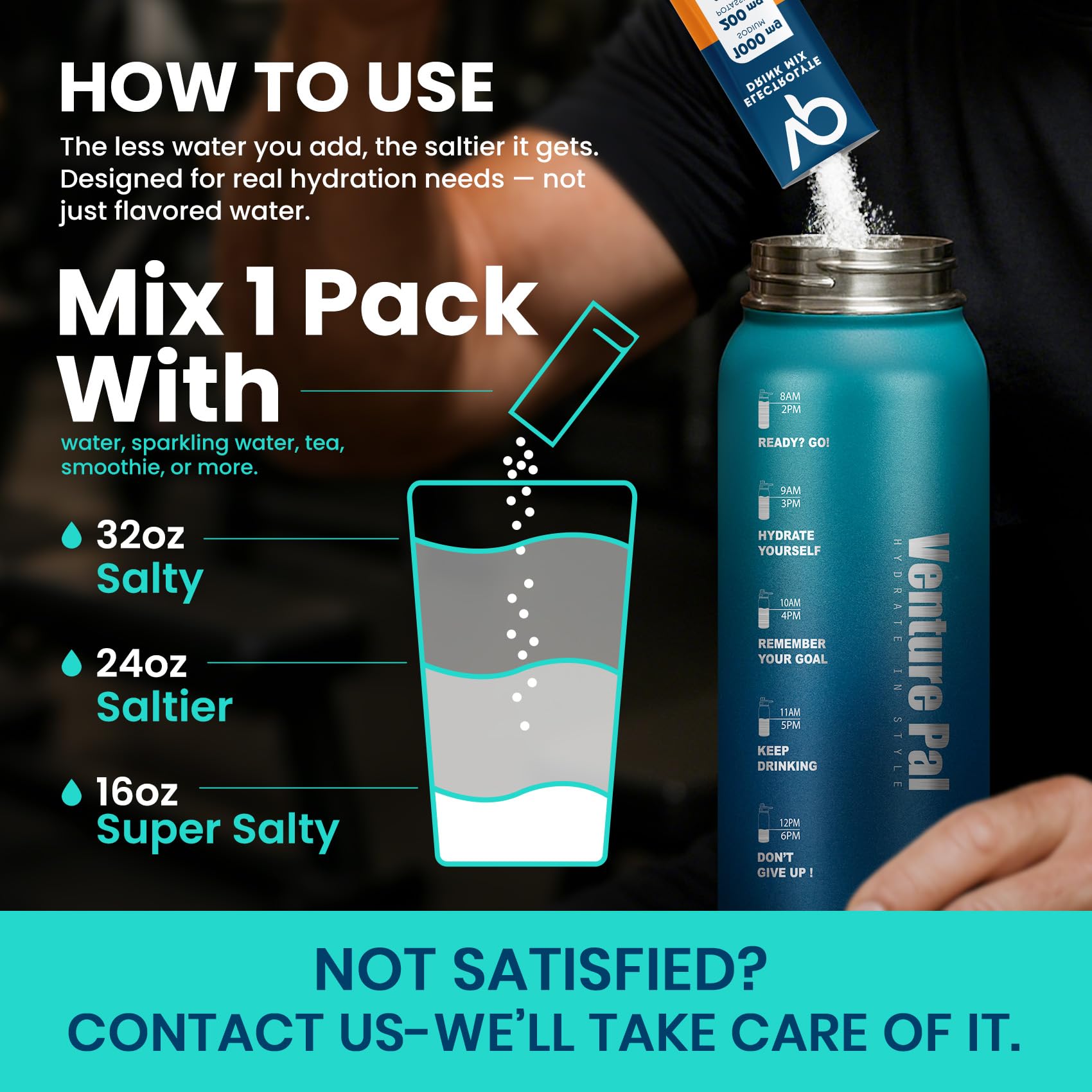High sodium electrolyte powder Venture Pal packaging