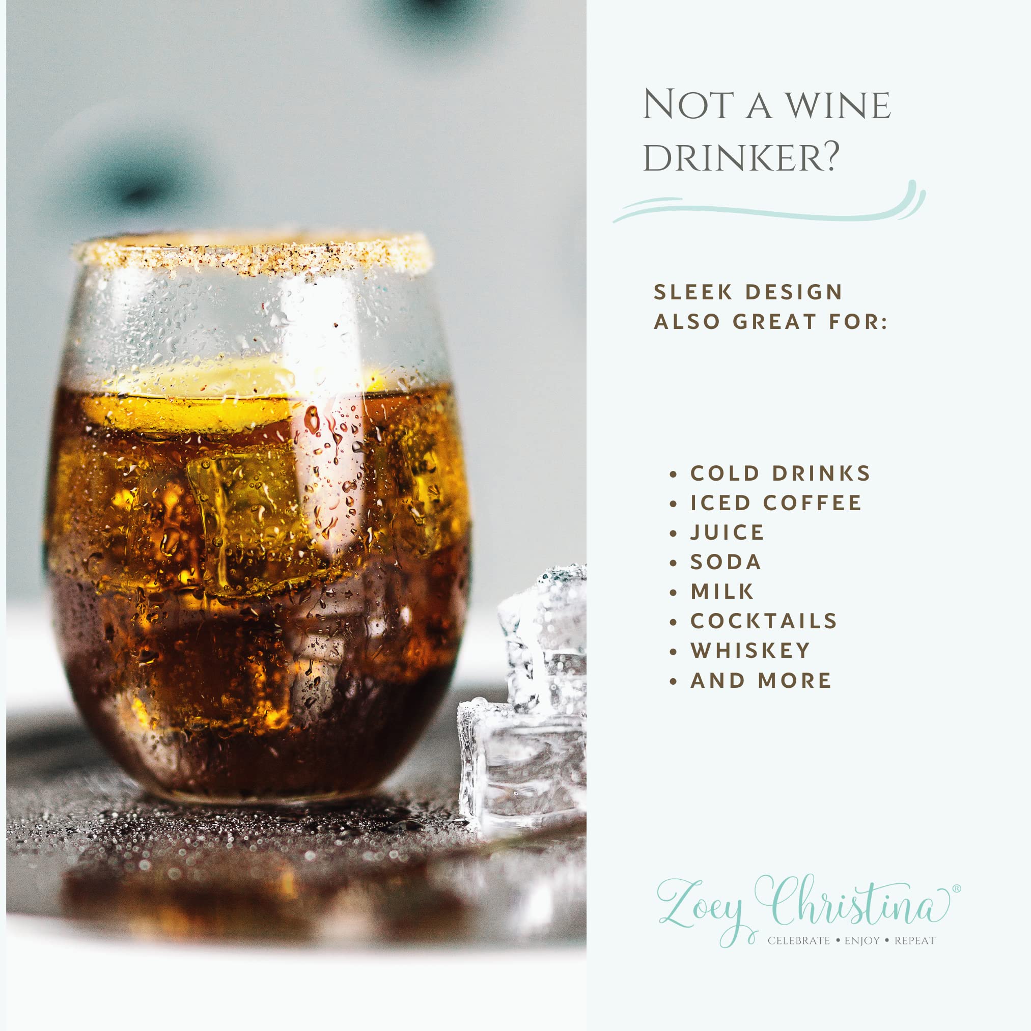 Gift ready Zoey Christina 70th birthday wine glass