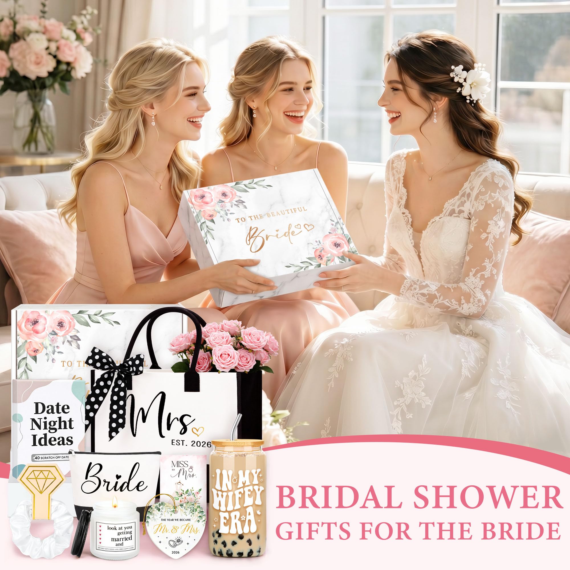 Bridal gift box packaging ready to present