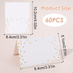 Gold foil border on white 250g name cards
