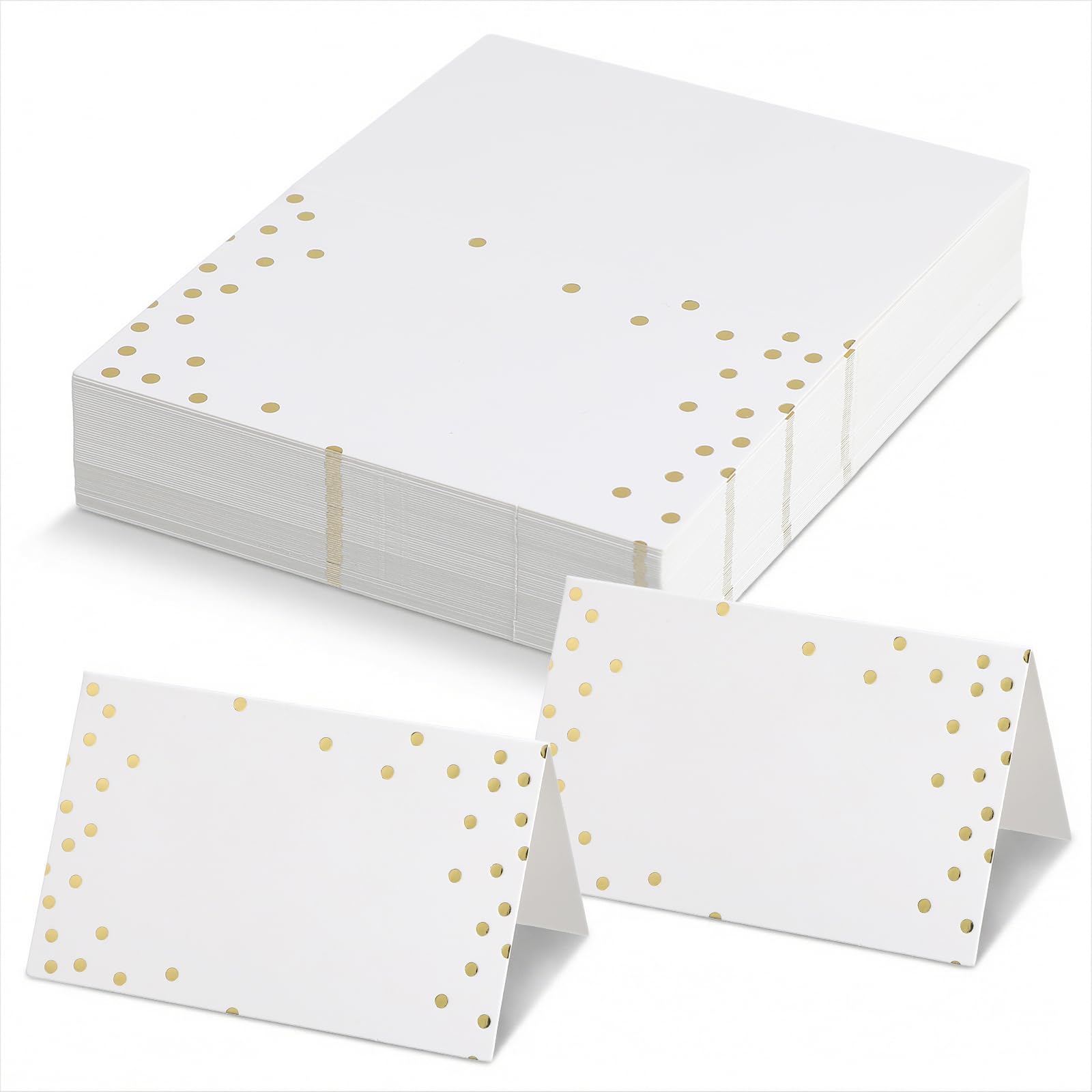 Elegaperma 60pcs name cards with gold foil dots
