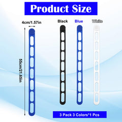 Elegaperma gray silicone crockpot lid strap 3pcs