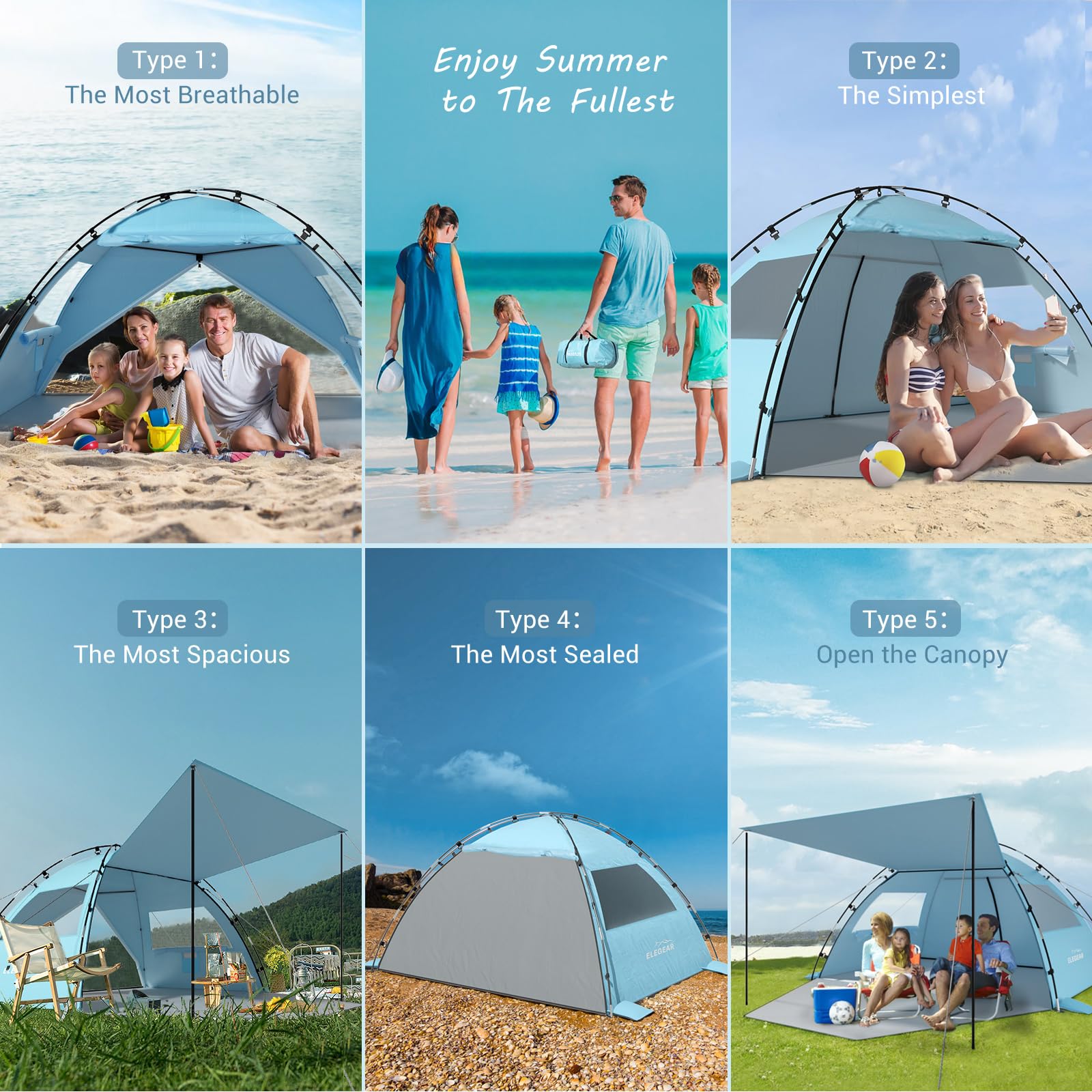 UPF 50+ sun protection and waterproof PU2000 fabric