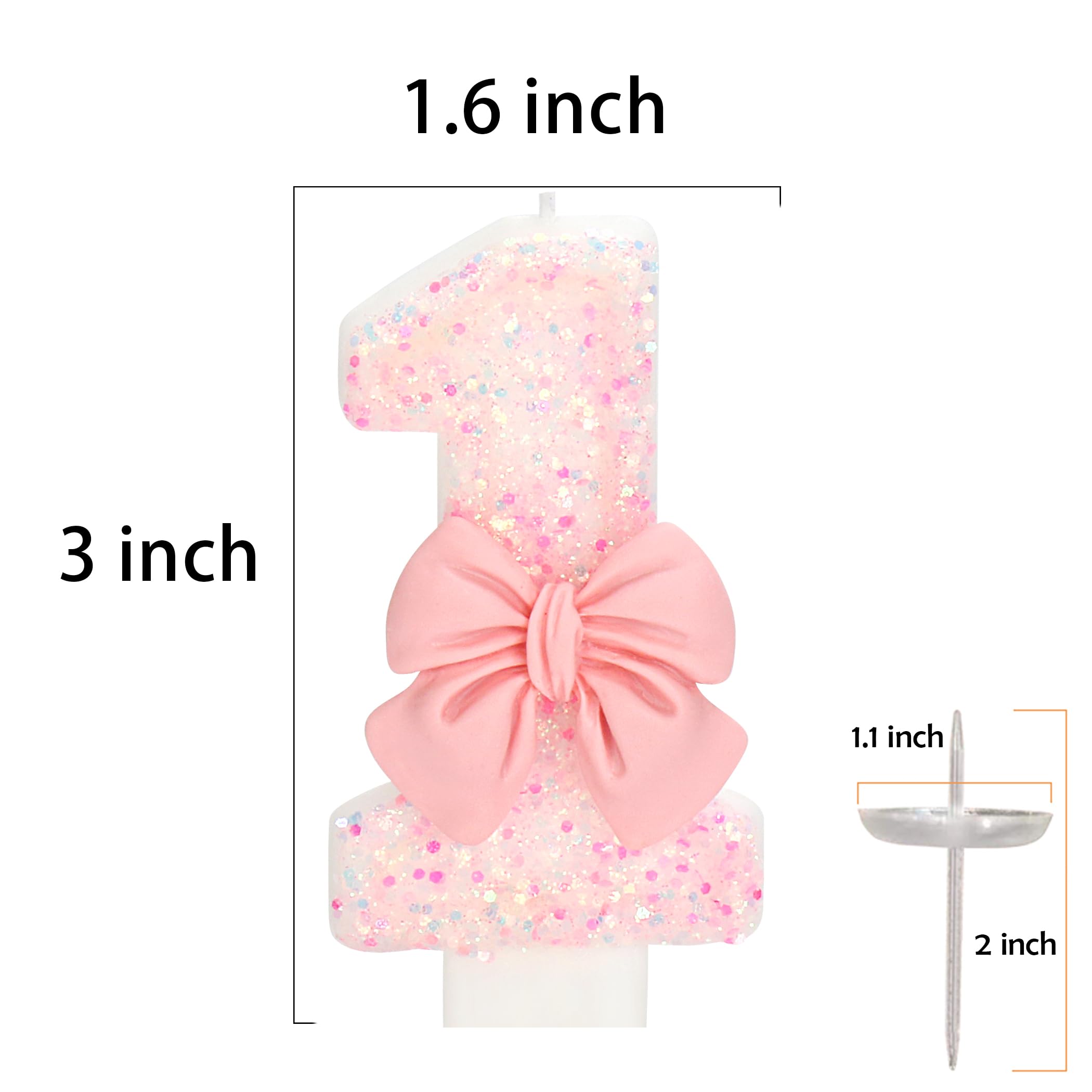 Elekfx 1st birthday decorations candle set