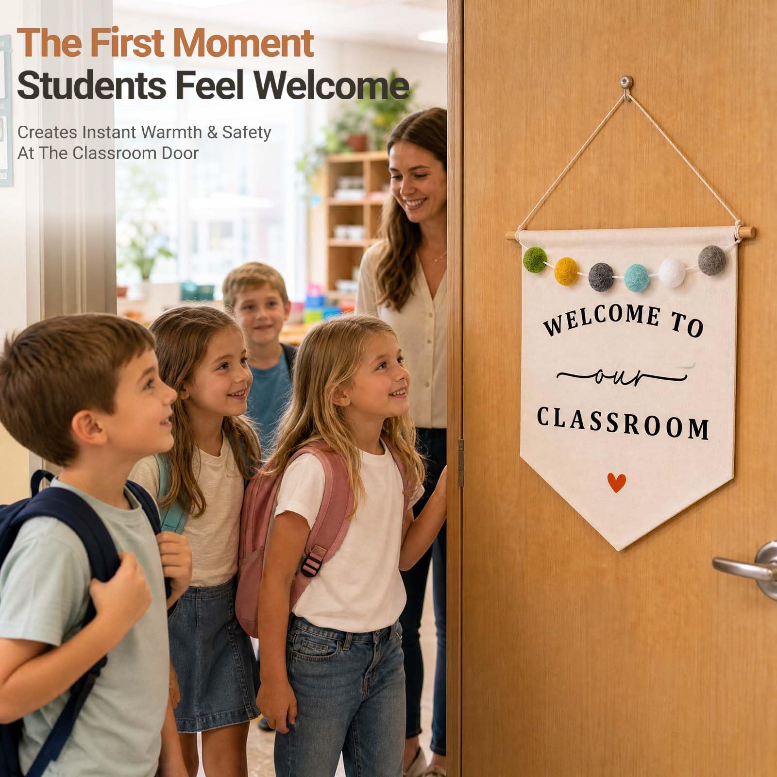 Homeschool classroom sign for welcoming students