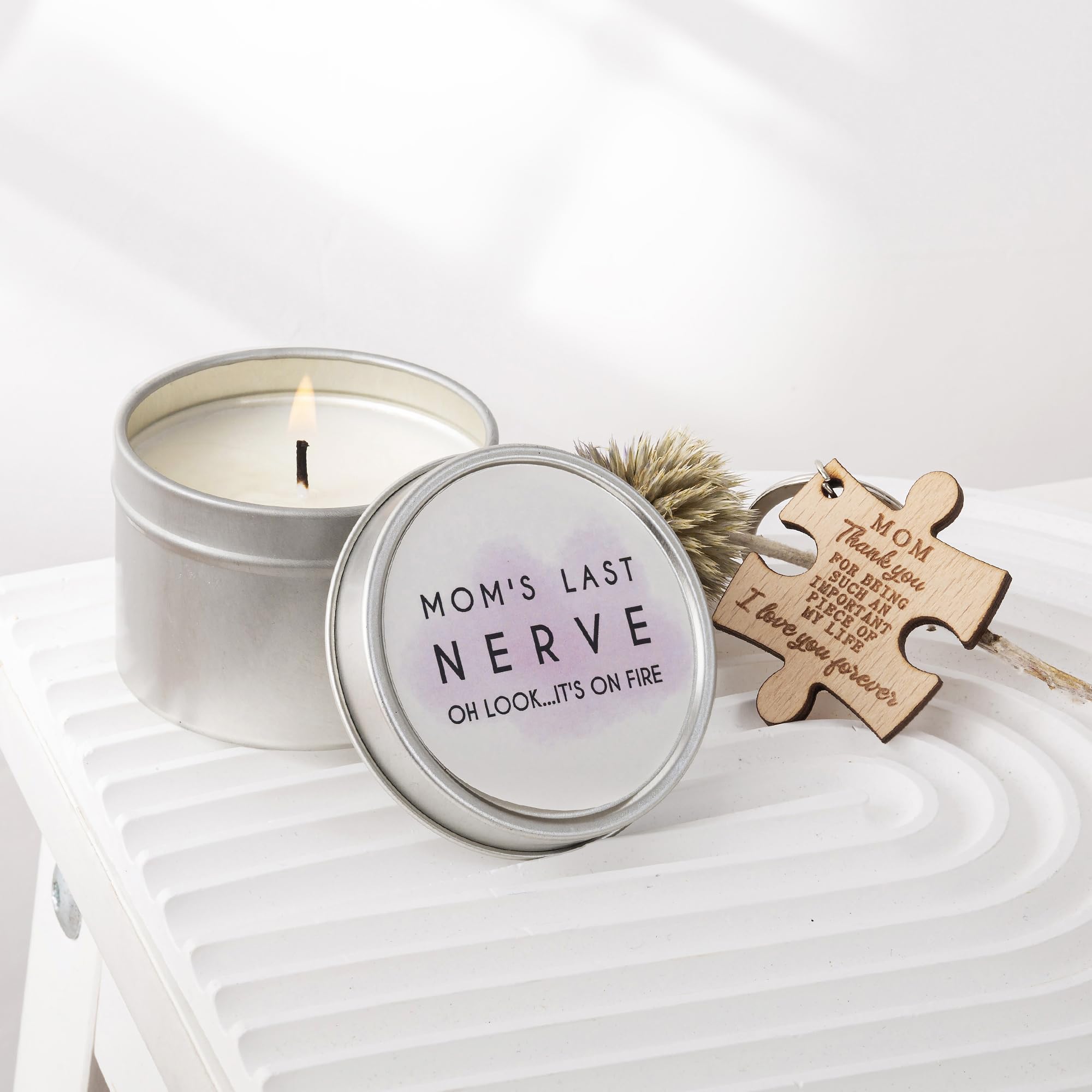 Lavender scented 4 oz candle included in gift set