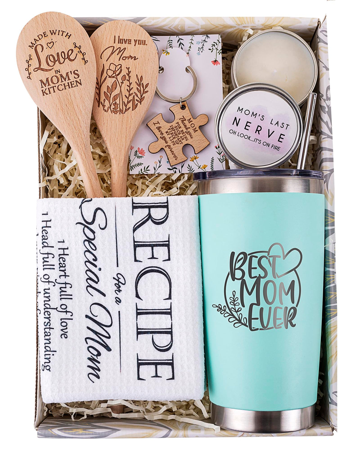 ELEMENU Mothers Day Gifts main gift basket contents travel cup and accessories