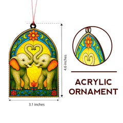 Elephant gifts for women display ornament with festive colors