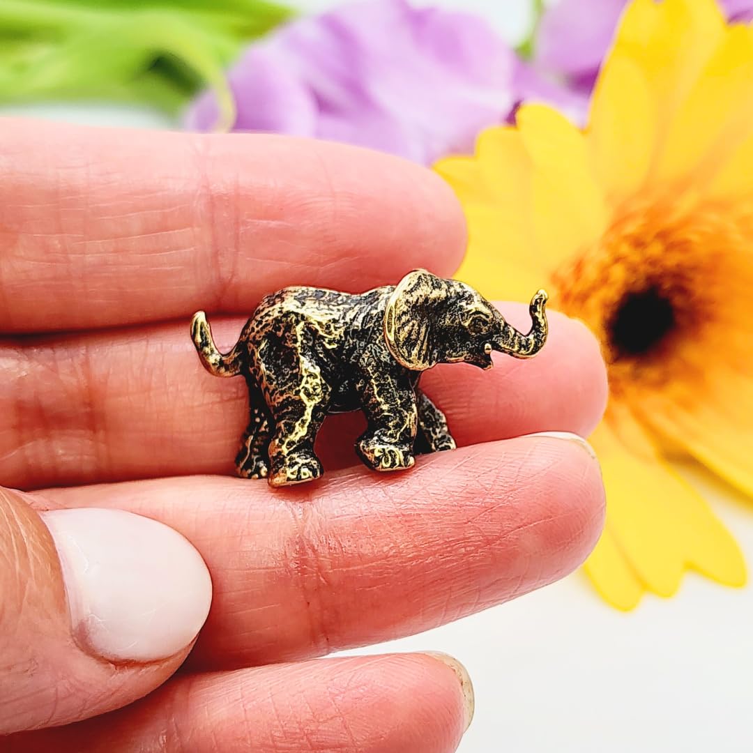 Elephant sculpture miniature with lifelike detail