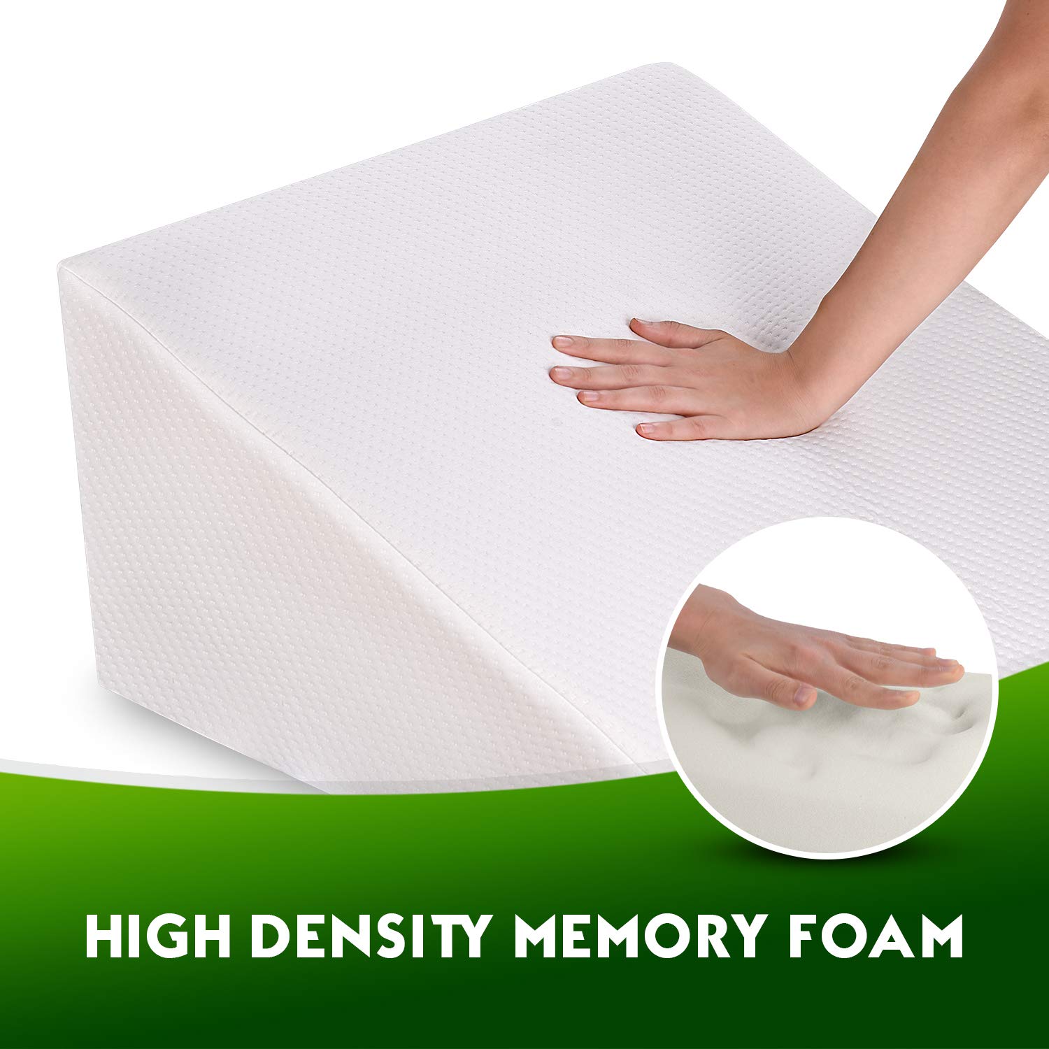Memory Foam Top wedge stays cool and skin friendly