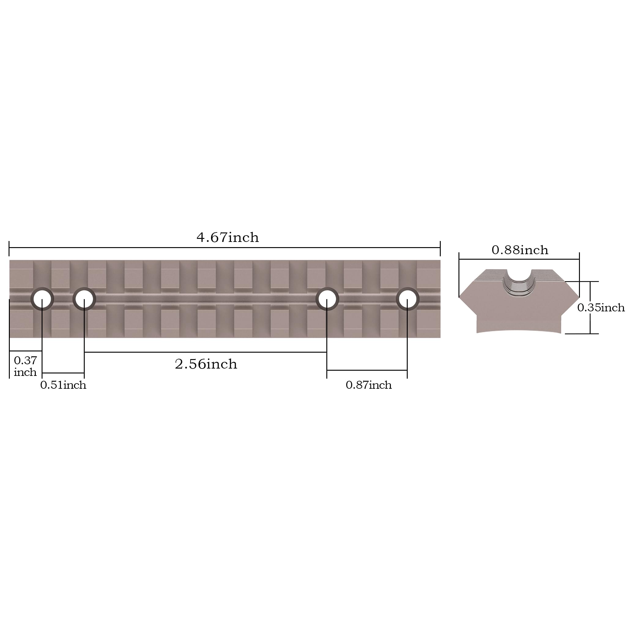 6061-T6 aluminium alloy Ruger 10/22 rail mount durability