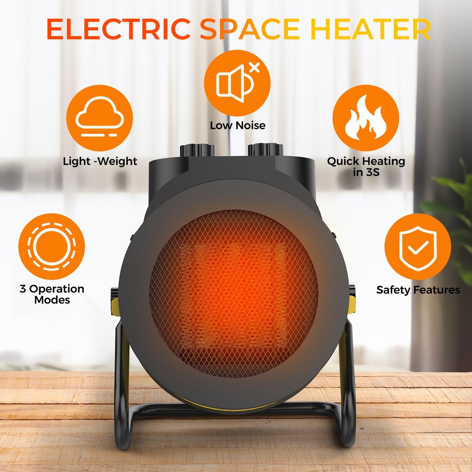 Compact Elevoke heater suitable for office and home use