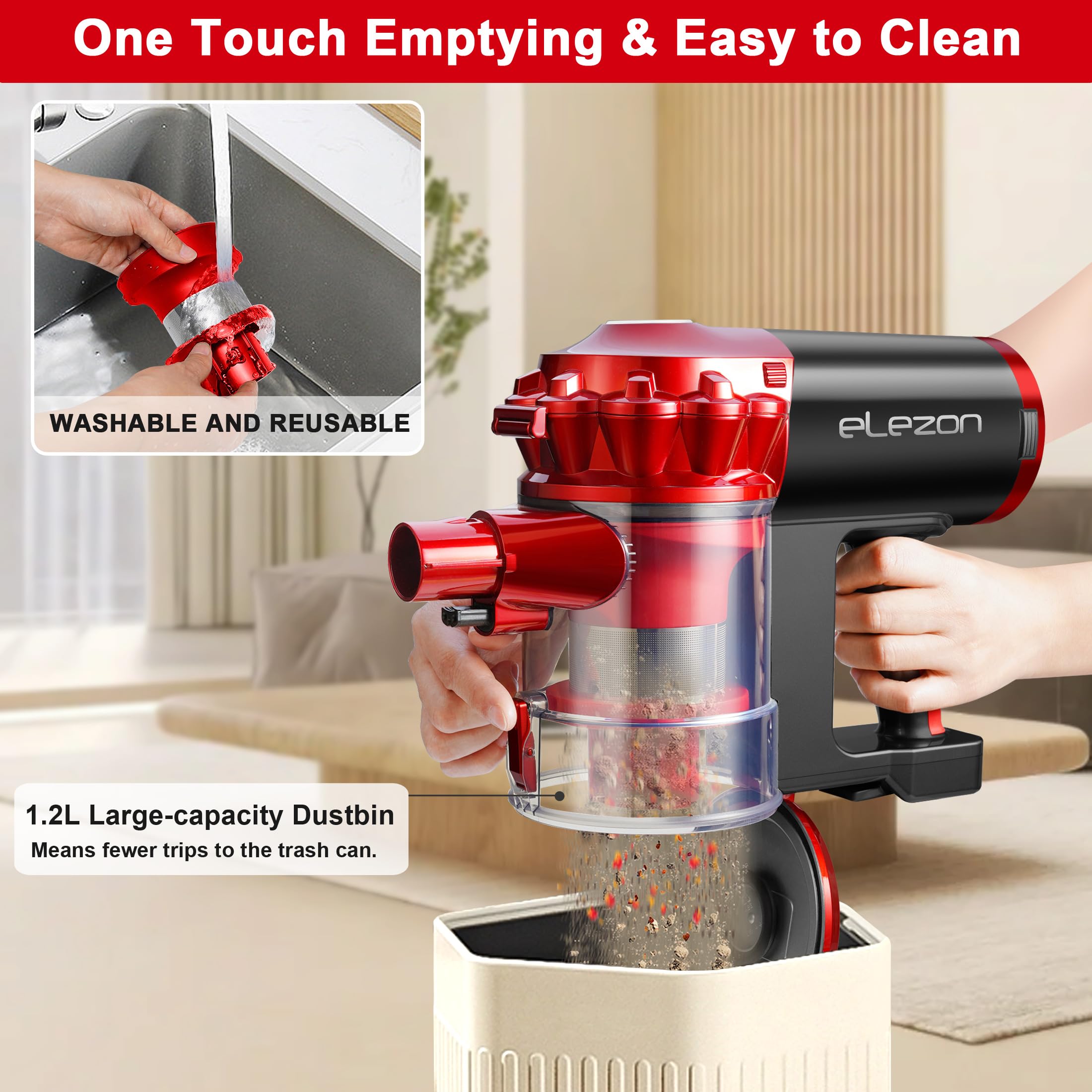 elezon A200 1.2L dust cup and wall bracket