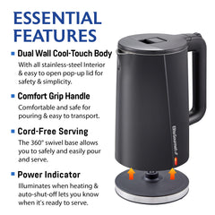 360 degree swivel base for cordless pouring