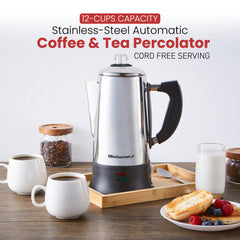 Lid with clear brew knob on Elite Gourmet 12-Cup Electric Coffee Percolator